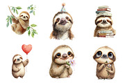 Kawaii Cute Sloth Sublimation, an Illustration by Design Market (Thumbnail 3 of 3)