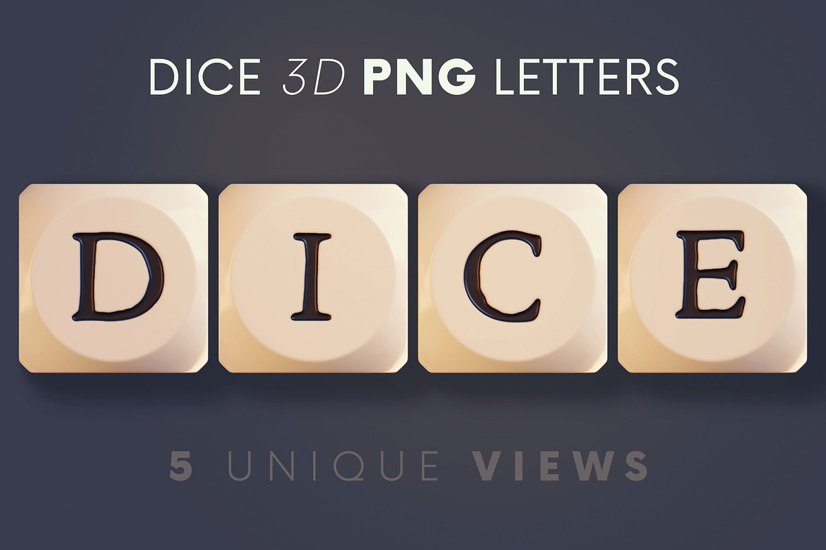 Dice - 3D Lettering, a Graphic by MIIM (Photo 2 of 9)