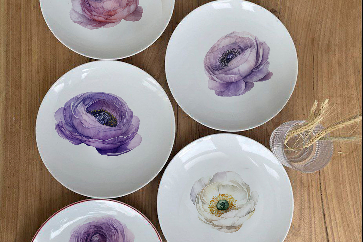 Ranunculus clipart, Watercolor flora, a Decorative Illustration by ElenazlataArt (Photo 4 of 6)