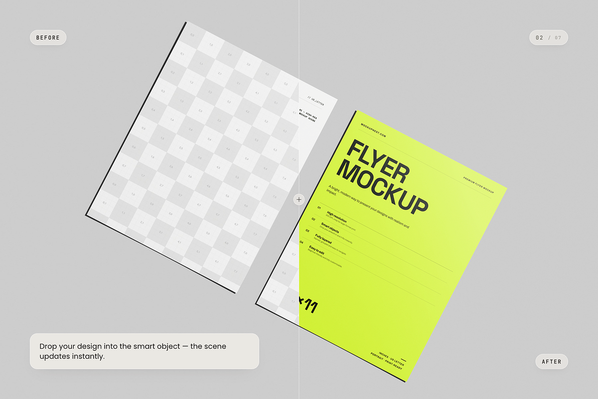 US Letter Flyer Mockup, an Advertising Mockup by Toasin Studio (Photo 2 of 7)