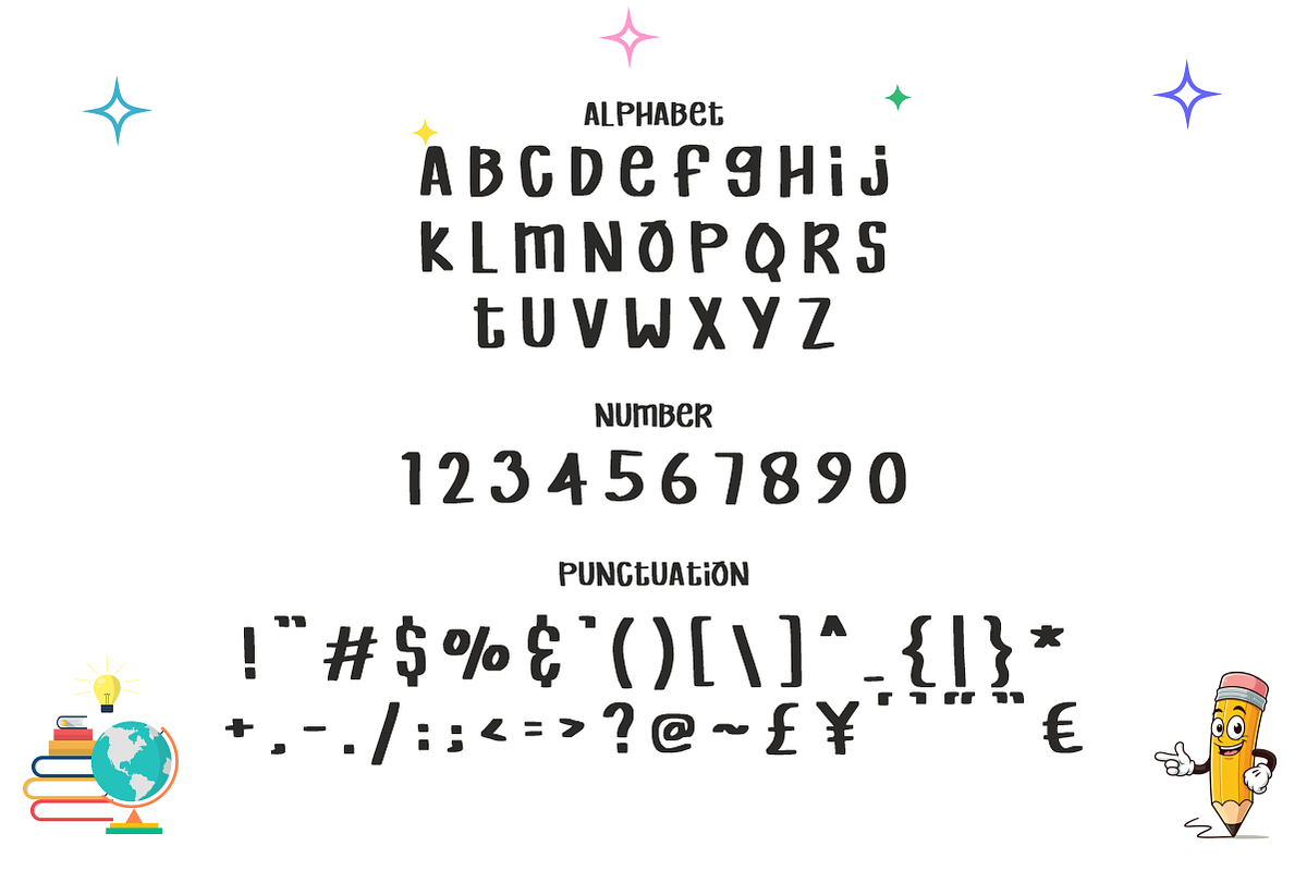 Teacher’s Heart - Hand-Drawn Font, a Handwritten Font by KiddoGlyphs Studio (Photo 4 of 5)