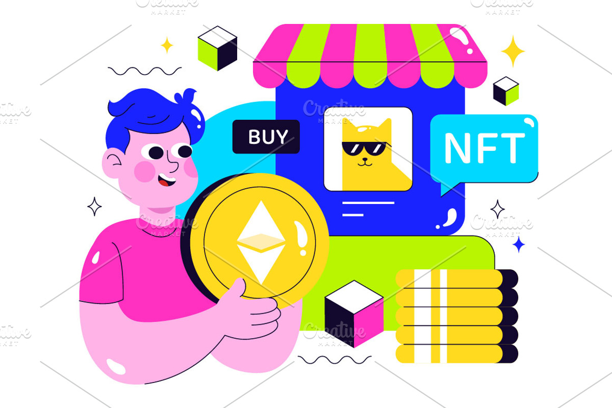 10 NFT Non Fungible Token Vector, a Finance Illustration by denayunebgt (Photo 4 of 4)