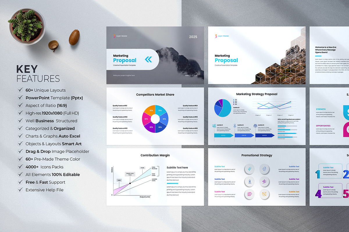Marketing Proposal PowerPoint, a Presentation Template by White Graphic (Photo 2 of 8)