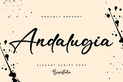 Andalugia Elegant Script Font, a Script Font by Basnistudio (Thumbnail 1 of 9)