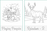 Christmas Holidays Coloring Pages, a Seasonal Illustration by Nuvame Arts & Designs (Thumbnail 11 of 21)