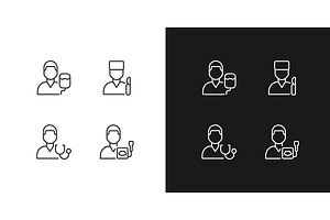 Diagnostics and treatment, an Outline Icon by IMG Visuals