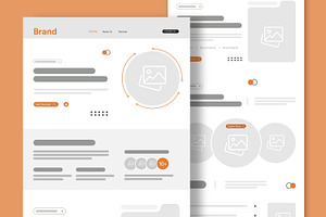 Wireframe Landing Page, a Landing Page Template by CreativeShaper
