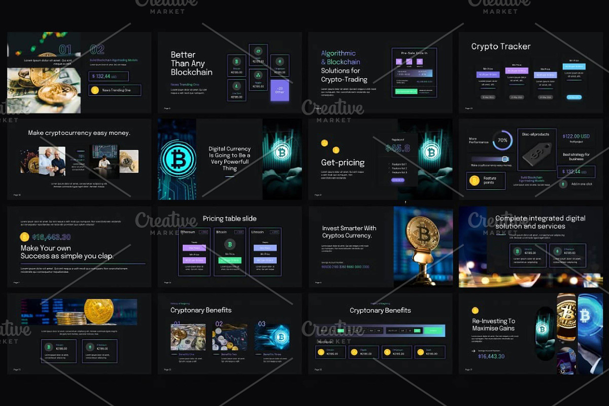 Cryptocurrency PowerPoint Template, a Templates & Theme by fashionaddict (Photo 4 of 5)