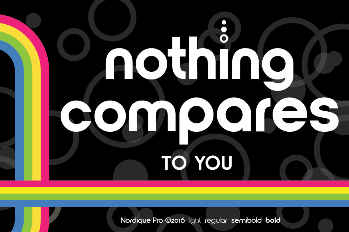 Nordique Pro Bold, a Sans Serif Font by Leksen Design (Photo 1 of 3)