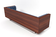 Milo Baughman velvet sofa, a Furniture 3D Model by inDahouze (Thumbnail 4 of 7)