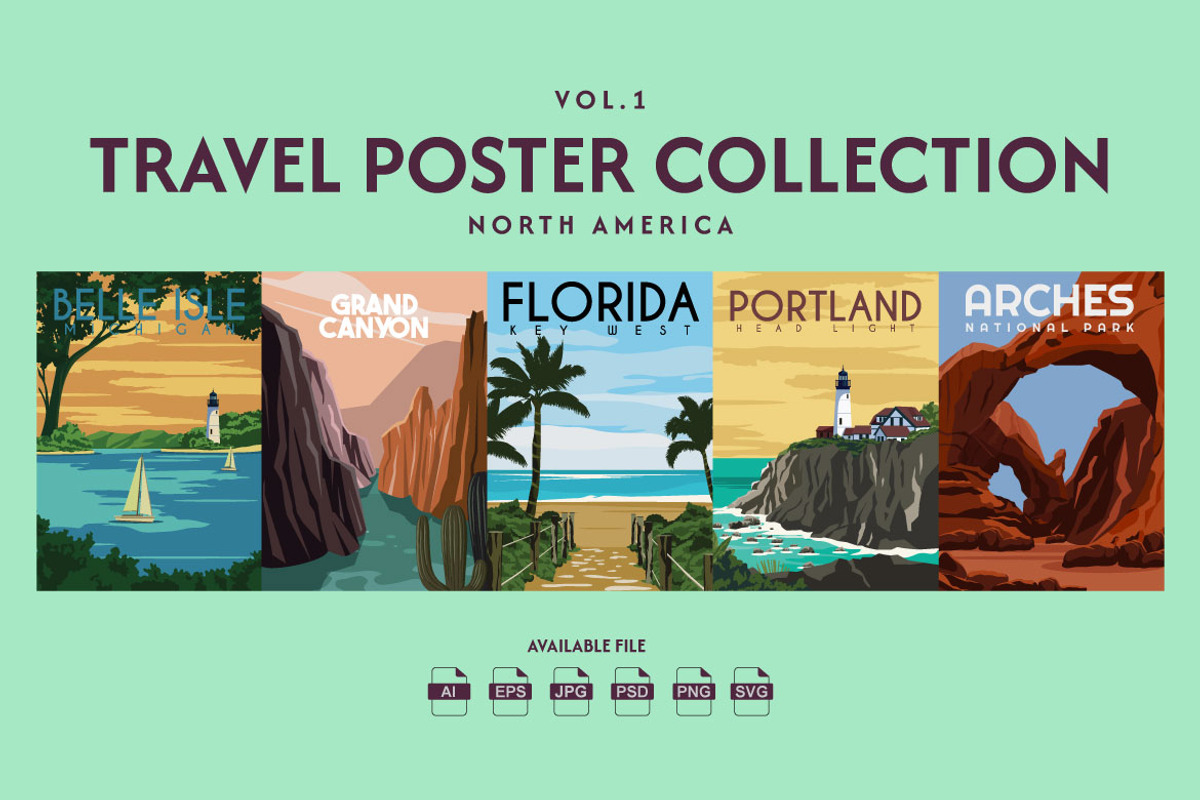 Travel Poster North America Vol.1