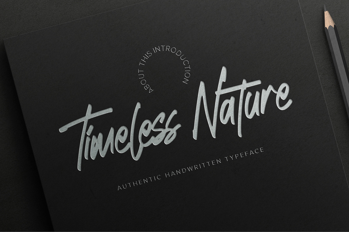 Timeless Nature-Handwritten Font, a Script Font by Gassstype (Photo 1 of 8)