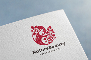 Nature Beauty Rose Girl Logo, a Branding & Logo Template by Design_Planet
