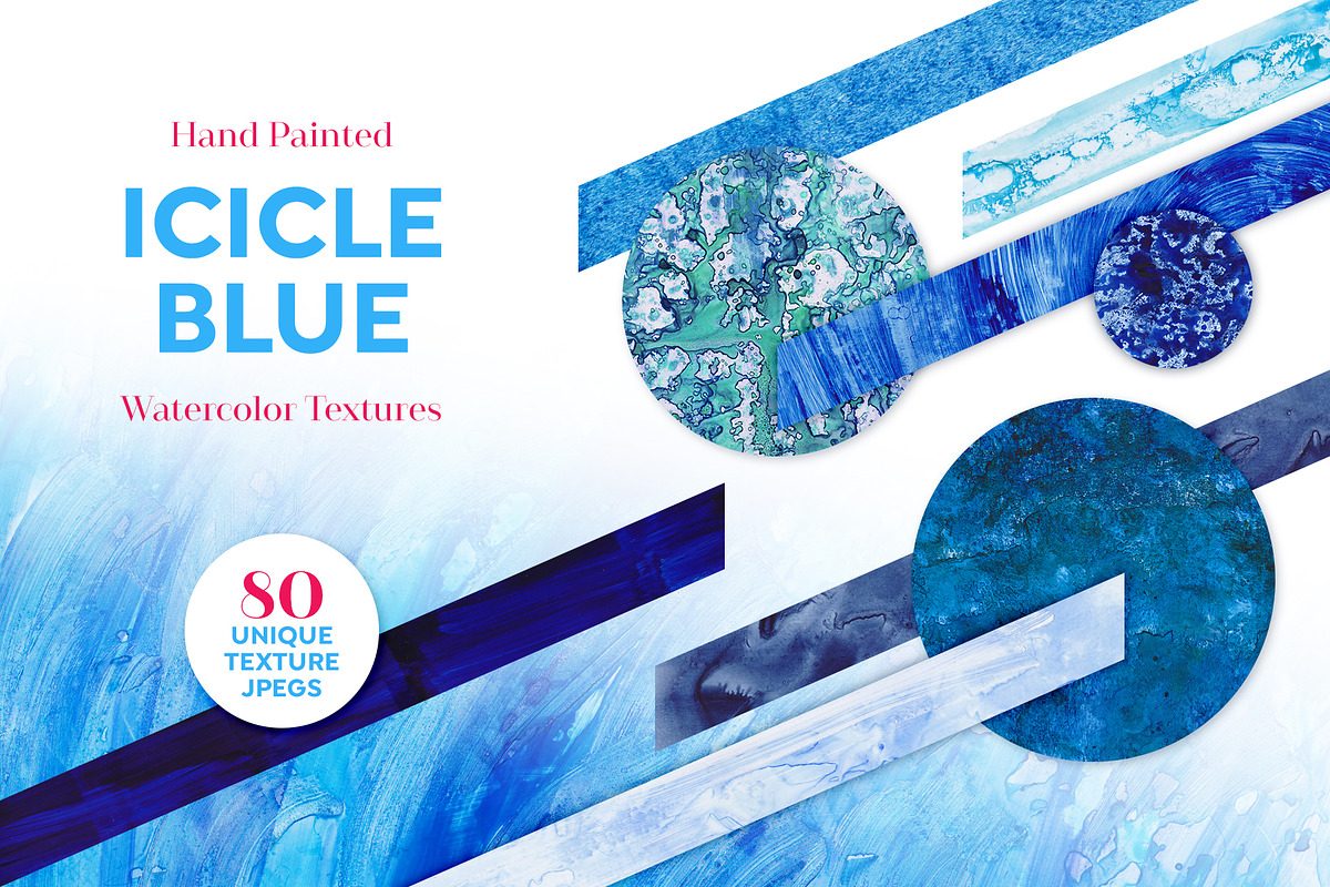 ICICLE BLUE Watercolor Texture Set, a Texture Graphic by Vintage To Vectors (Photo 1 of 16)