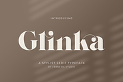 Glinka - A Stylist Serif Font, a Serif Font by zeenesia (Thumbnail 1 of 25)
