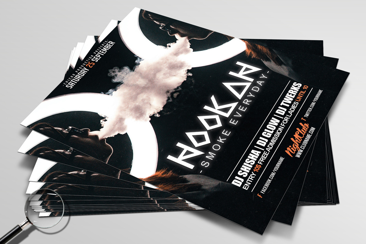 Hookah Glow | Flyer Template, a Flyer Template by GIGA-TEMPLATE (Photo 2 of 9)