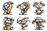 Whimsical Bunny Clipart, an Illustration by Daily.Designs (Thumbnail 4 of 7)