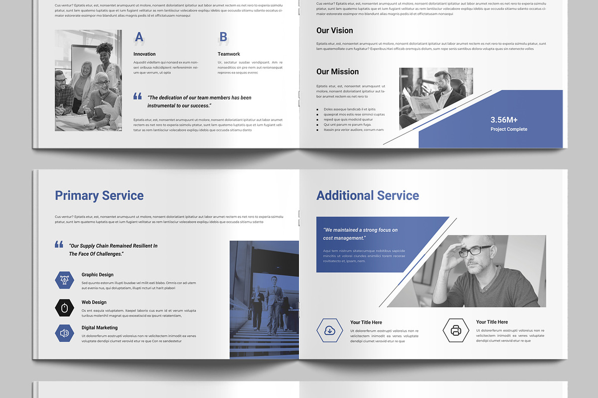 Landscape Annual Report Layout | Creative Market