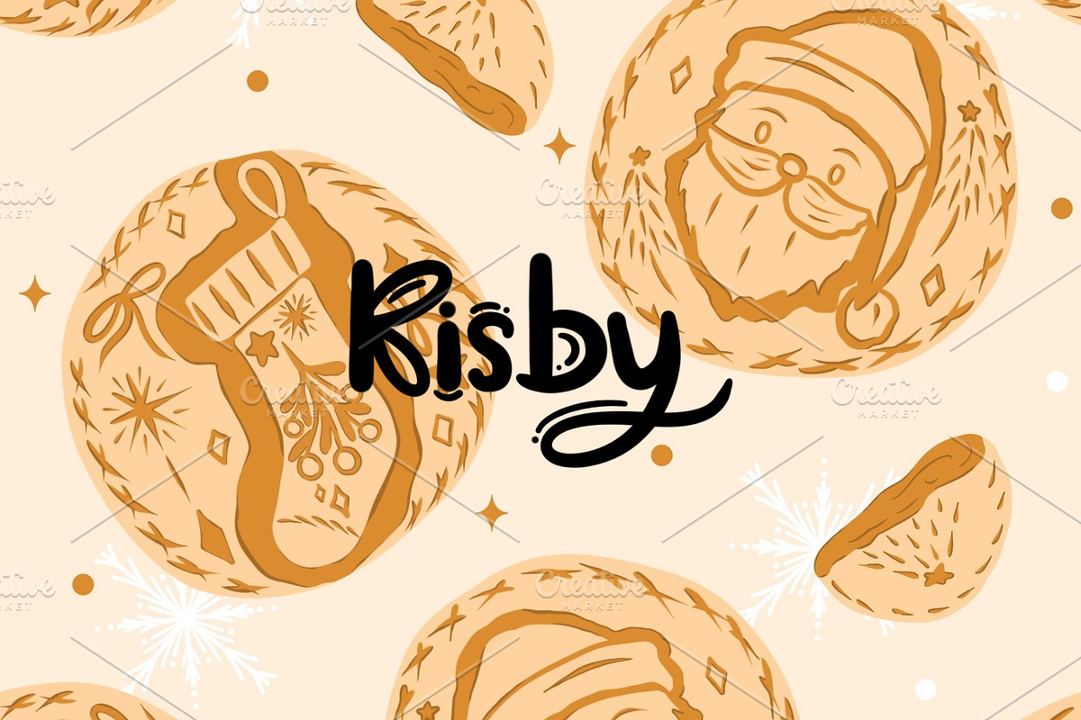 Christmas Sourdough Bread Pattern, a Pattern Graphic by KisbyArt (Photo 1 of 3)