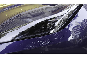 Close up on blue sports car, an Architecture Photo by Media Whale Stock