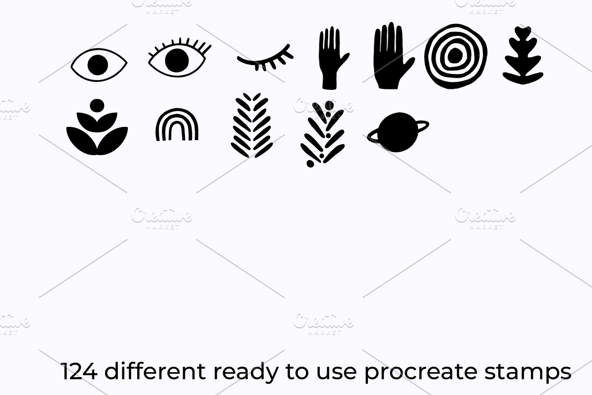 120+ Procreate linocut stamp brushes, a Brush Add-On by laura.design (Photo 6 of 8)