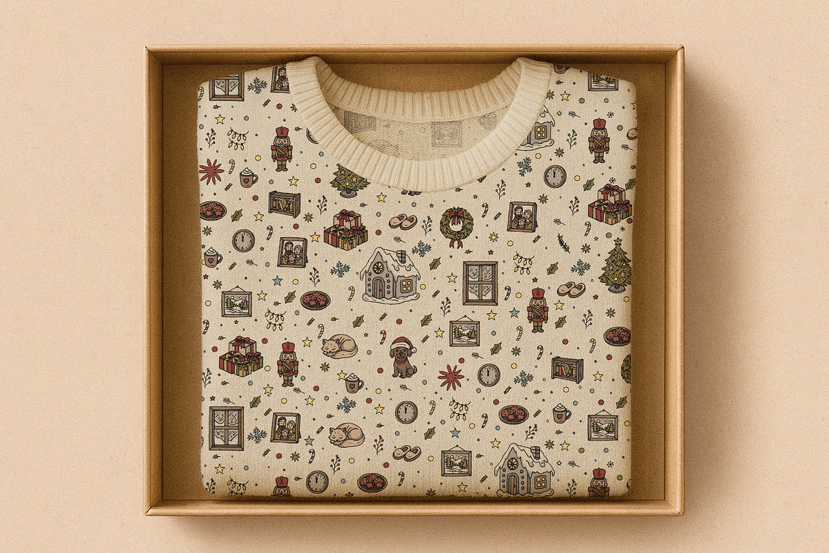 Cozy Christmas Living Room Vector, an Illustration by MEANDSTUDIO (Photo 4 of 8)