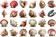 Watercolor Seashells Clipart, an Illustration by Sublimation Artist (Thumbnail 2 of 6)