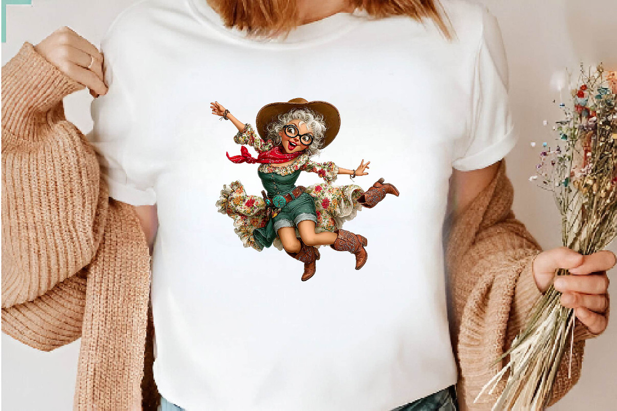 Western Grandma Clipart Bundle, a Seasonal Illustration by CreationArt (Photo 6 of 7)