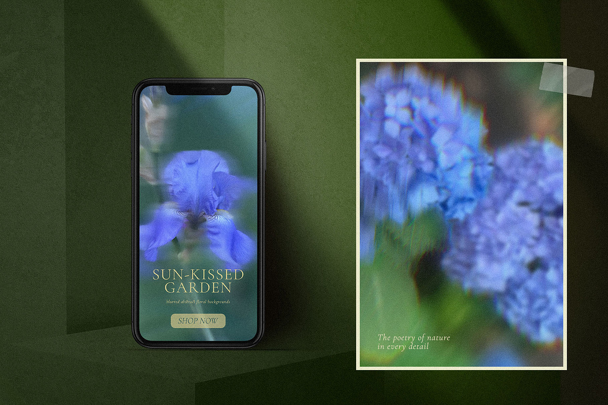 Blurry Flowers Abstract Backgrounds, a Background Graphic by Yuliya Derbisheva (Photo 11 of 15)