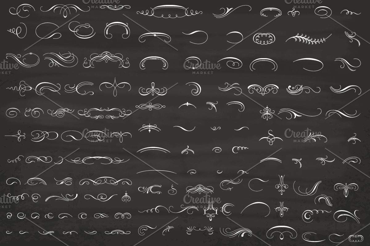 Calligraphic Design Elements Set 2 preview 2