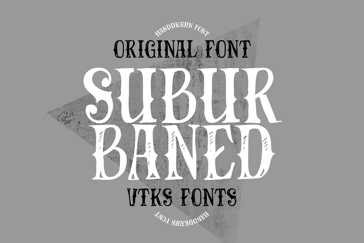 Suburbaned Font, a Font by vtks design (Photo 3 of 3)