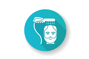 Alopecia Treatment Blue Glyph Icon