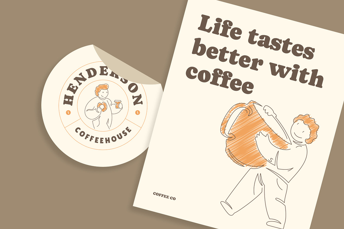 Hand-Drawn Coffee People, a Person Illustration by Vasya Kobelev (Photo 5 of 11)