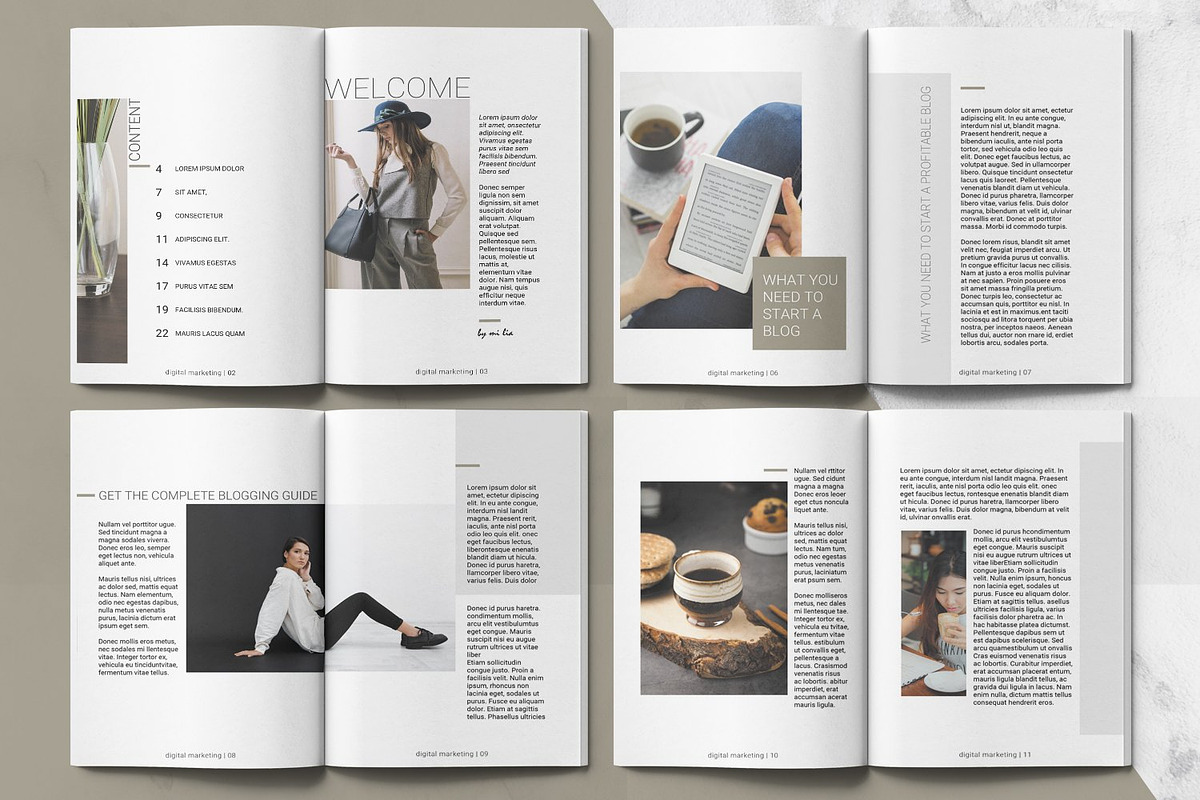 WorkBook Template Canva, a Brochure Template by retrographix (Photo 2 of 4)
