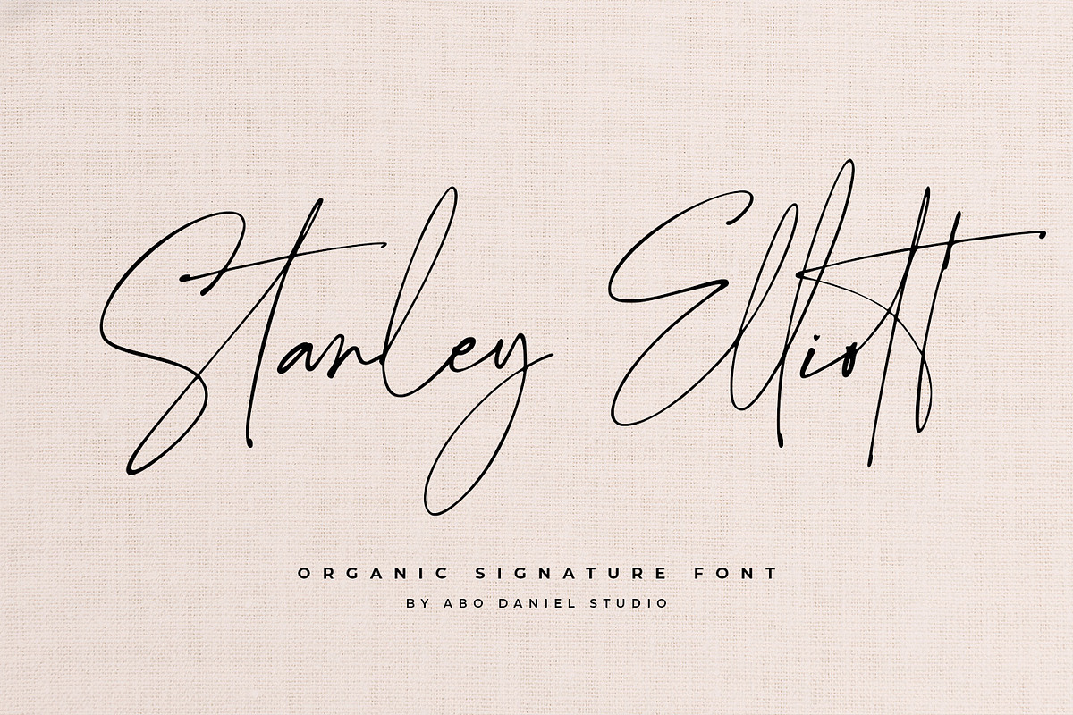 Stanley Elliott, a Handwritten Font by Abo Daniel Studio (Photo 1 of 17)