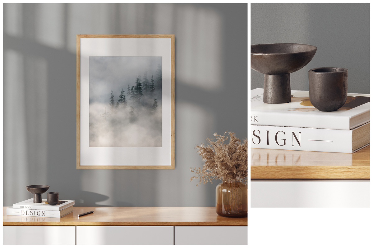 Frame & Wall Mockup Bundle Sunshine, a Print Template by Yuri-U (Photo 9 of 15)