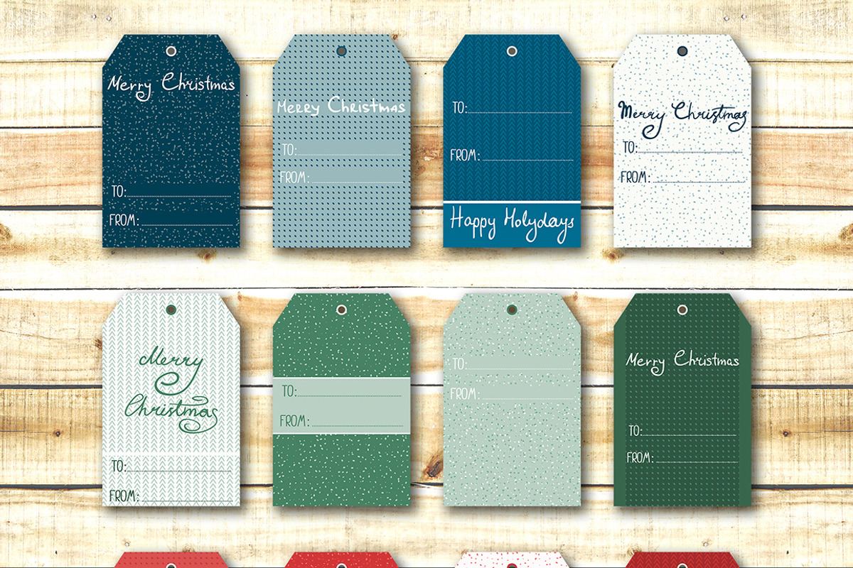 Set of 40 christmas gift tags, a Pattern Graphic by SomStock (Photo 3 of 5)