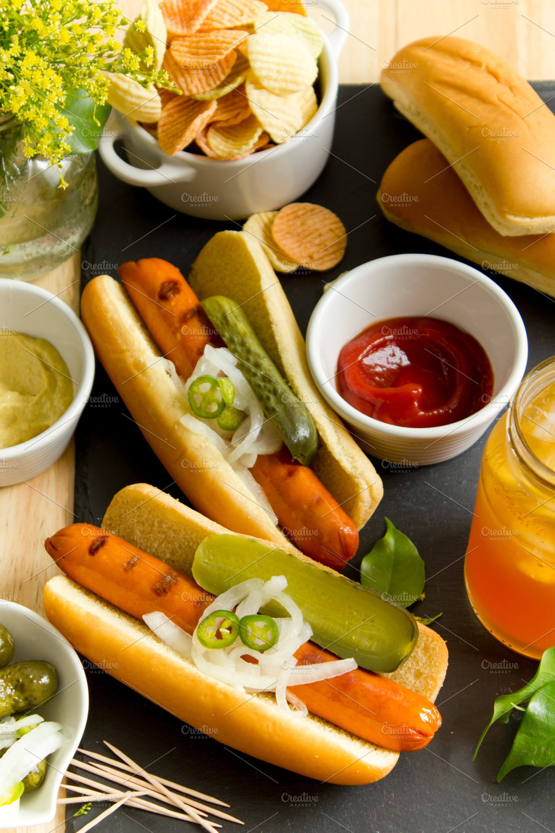 Hot dogs stock picture, a Food & Drink Photo by Chokolat.Pimienta