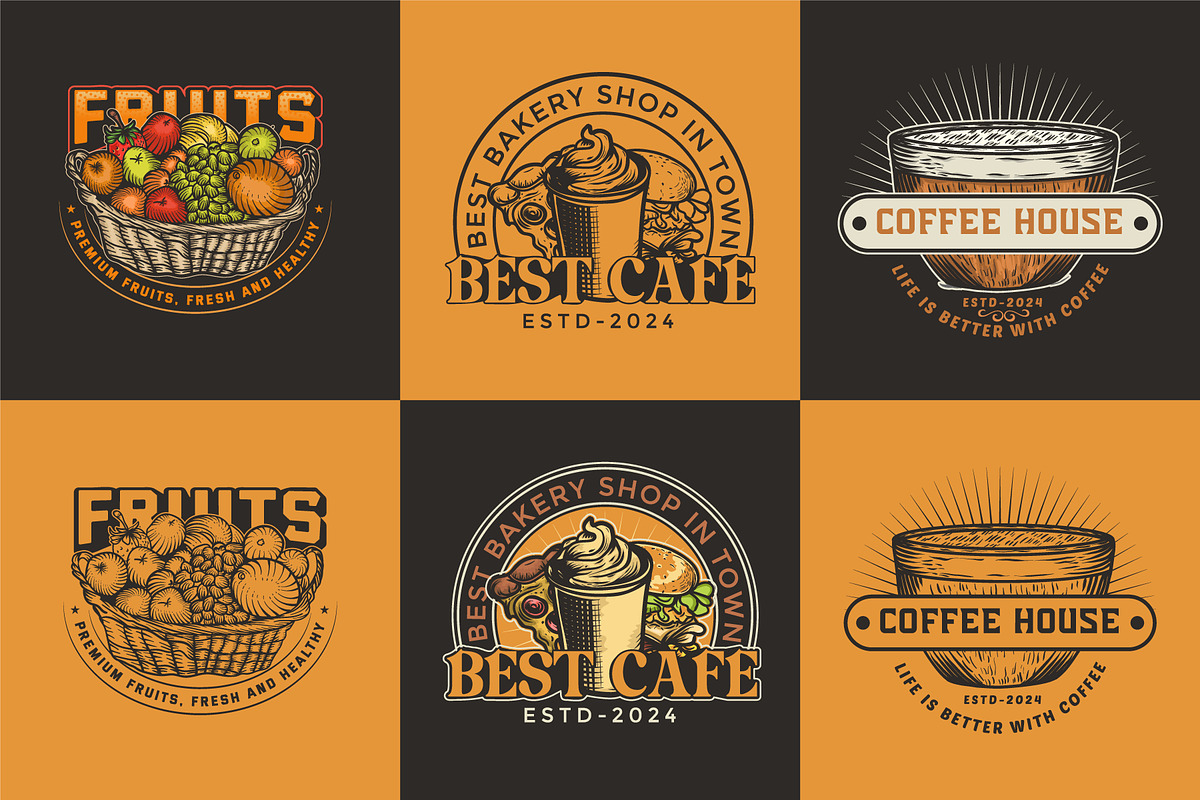 Bakery vintage hand drawn logo, a Branding & Logo Template by Billah Hub