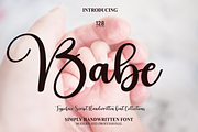 Babe | Script Font, a Script Font by Scratchones (Thumbnail 1 of 8)
