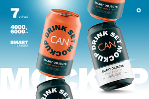 Drink Can Metallic Mockup 330ml