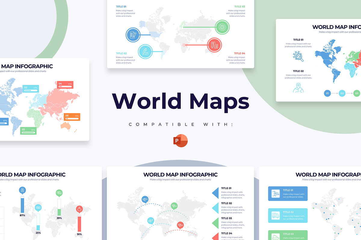World Maps Powerpoint Templates, a Presentation Template by Slidesmash (Photo 1 of 4)