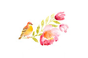 Watercolor Floral Clip Art, an Illustration by Anna Guz's Store (Thumbnail 5 of 9)