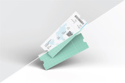 Realistic Ticket Mockup, a Print Template by ianmikraz (Thumbnail 3 of 4)