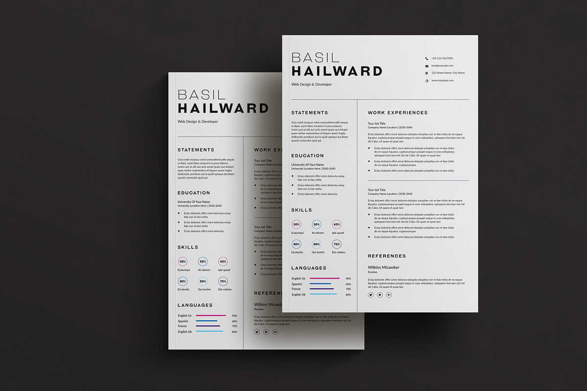 Professional Resume Template, a Resume Template by slidestock55 (Photo 4 of 4)