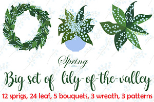 Lilies of the valley, big set.