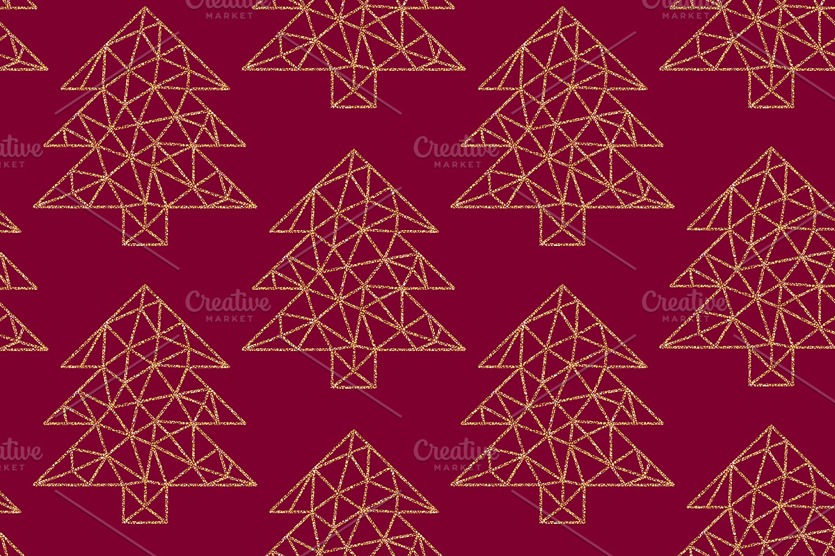 10 seamless Christmas patterns!, a Pattern Graphic by tkdesign (Photo 3 of 9)