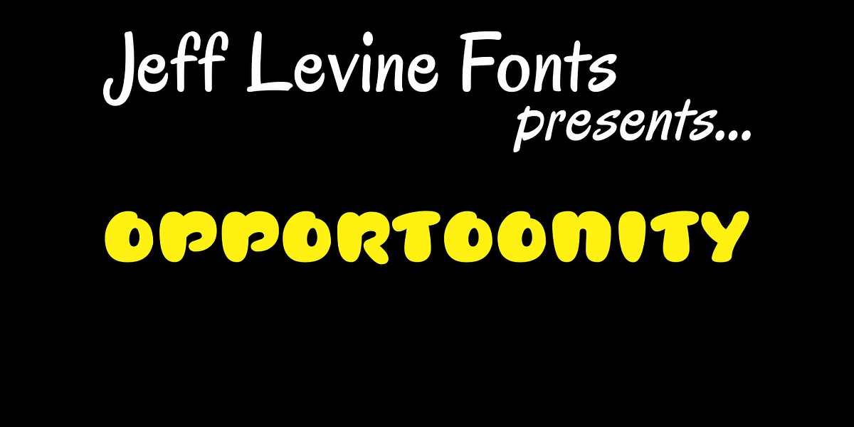 Opportoonity JNL, a Sans Serif Font by Jeff Levine Fonts
