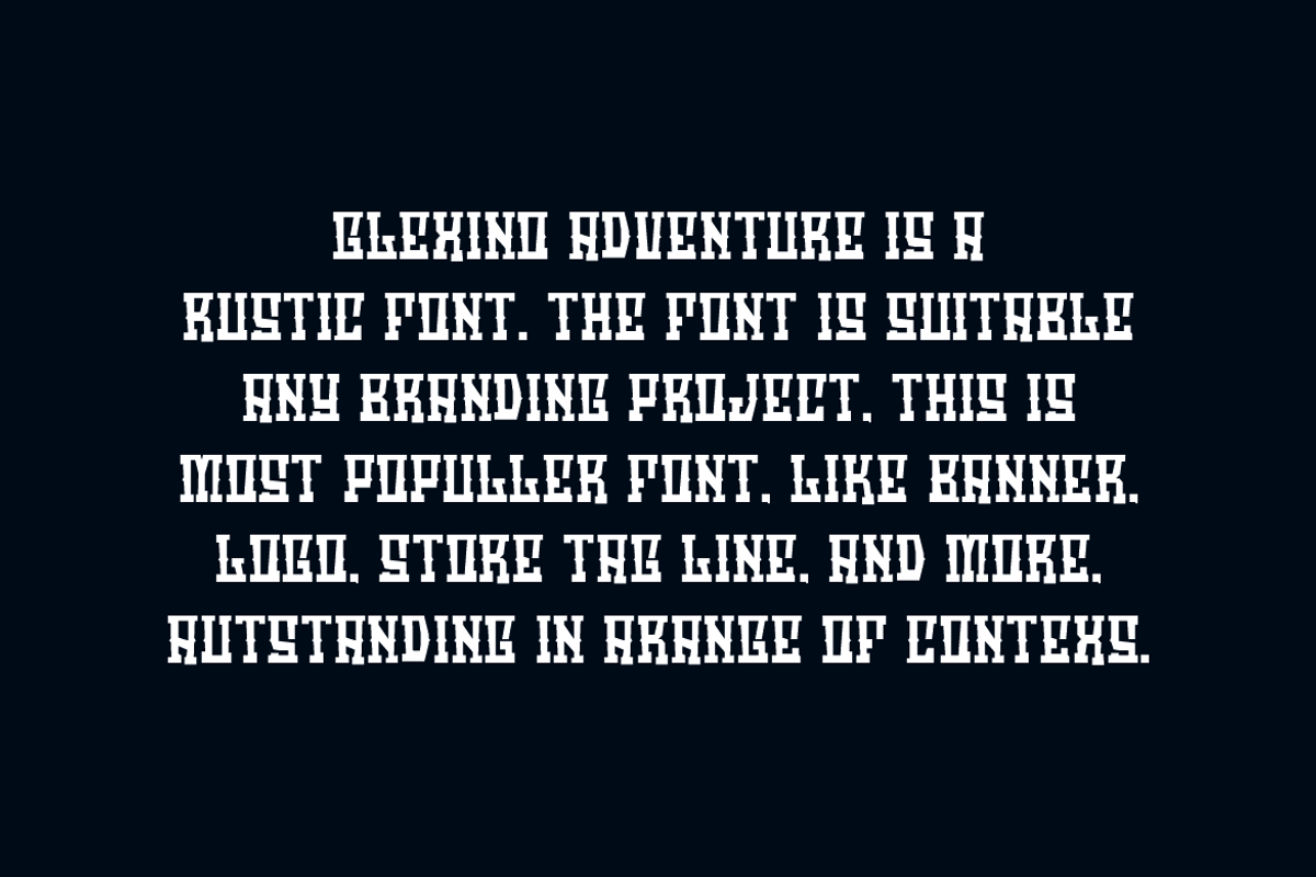 Glexino Adventure - Travel Font, a Slab Serif Font by QR Design Studio (Photo 4 of 6)