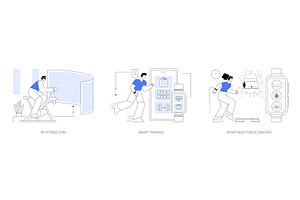 New Fitness Technology Abstract